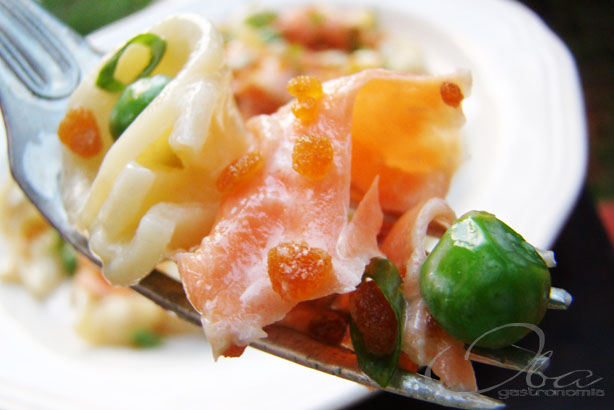 Orecchiette com salmão defumado e bottarga 1