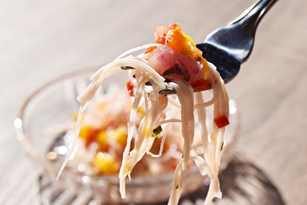 Ceviche de pupunha 1